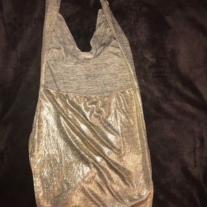 Gold metallic dress